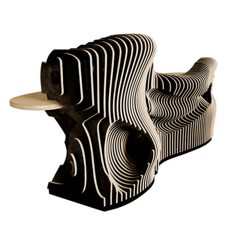 2 Loft барна стійка Ribbed Фото - 2 Loft барна стійка Ribbed